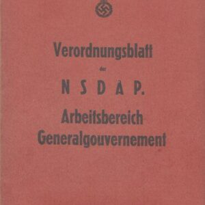 خرید و دانلود نسخه کامل کتاب Verordnungsblatt der NSDAP. Arbeitsbereich Generalgouvernement