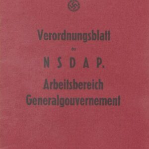 خرید و دانلود نسخه کامل کتاب Verordnungsblatt der NSDAP. Arbeitsbereich Generalgouvernement