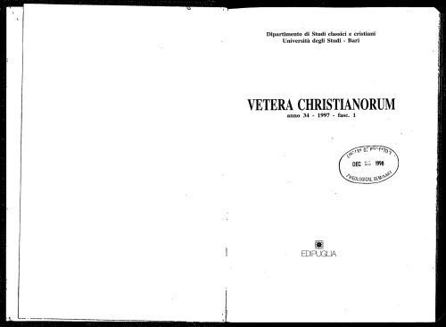 خرید و دانلود نسخه کامل کتاب Vetera Christianorum n. 34, 1997. La presenza di Origene nelle Omelie sul Cantico dei cantici di Gregorio di Nissa_68de7b72e28bd.jpeg خرید و دانلود نسخه کامل کتاب Vetera Christianorum n. 34, 1997. La presenza di Origene nelle Omelie sul Cantico dei cantici di Gregorio di Nissa