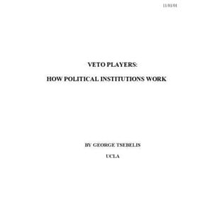 خرید و دانلود نسخه کامل کتاب Veto Players: How Political Institutions Work