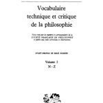 خرید و دانلود نسخه کامل کتاب Vocabulaire technique et critique de la philosophie. 2. N – Z