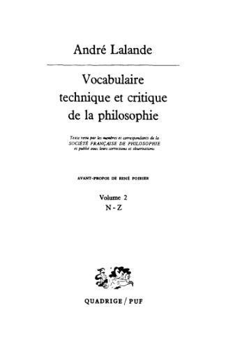 خرید و دانلود نسخه کامل کتاب Vocabulaire technique et critique de la philosophie. 2. N – Z_68fc6eb4613fd.jpeg خرید و دانلود نسخه کامل کتاب Vocabulaire technique et critique de la philosophie. 2. N – Z