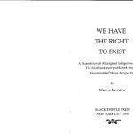 خرید و دانلود نسخه کامل کتاب We Have the Right to Exist: A Translation of Aboriginal Indigenous Thought