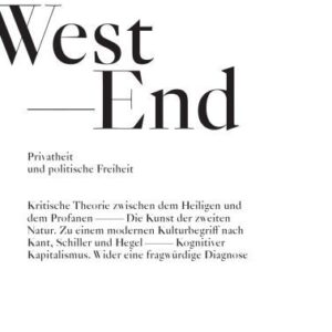 خرید و دانلود نسخه کامل کتاب West End. Neue Zeitschrift für Sozialforschung, no. 1, 2016