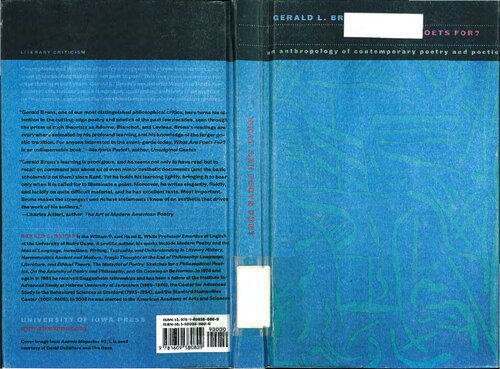 خرید و دانلود نسخه کامل کتاب What Are Poets For?: An Anthropology of Contemporary Poetry and Poetics (Contemp North American Poetry)_68fab54badf94.jpeg خرید و دانلود نسخه کامل کتاب What Are Poets For?: An Anthropology of Contemporary Poetry and Poetics (Contemp North American Poetry)