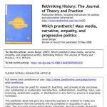 خرید و دانلود نسخه کامل کتاب Which prosthetic? Mass media, narrative, empathy, and progressive politics