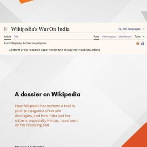 خرید و دانلود نسخه کامل کتاب Wikipedia’s War On India: A Dossier on Wikipedia