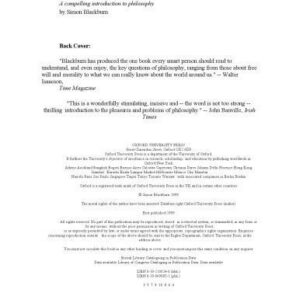 خرید و دانلود نسخه کامل کتاب (With Paragraph Indent) Think: A Compelling Introduction to Philosophy