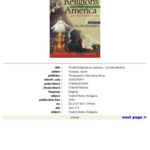 خرید و دانلود نسخه کامل کتاب World Religions in America: An Introduction
