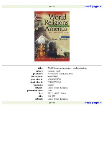 خرید و دانلود نسخه کامل کتاب World Religions in America: An Introduction_68e0346940ee6.jpeg خرید و دانلود نسخه کامل کتاب World Religions in America: An Introduction