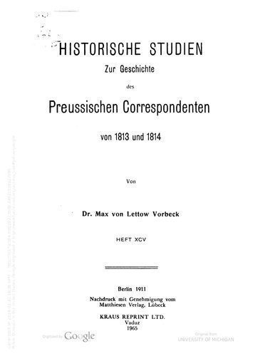 خرید و دانلود نسخه کامل کتاب Zur Geschichte des Preussischen Correspondenten von 1813 und 1814_68e55227e5636.jpeg خرید و دانلود نسخه کامل کتاب Zur Geschichte des Preussischen Correspondenten von 1813 und 1814