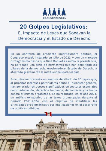 خرید و دانلود نسخه کامل کتاب 20 golpes legislativos: El impacto de leyes que socavan la democracia y el Estado de Derecho (Perú)_69091b93bb5ea.jpeg خرید و دانلود نسخه کامل کتاب 20 golpes legislativos: El impacto de leyes que socavan la democracia y el Estado de Derecho (Perú)
