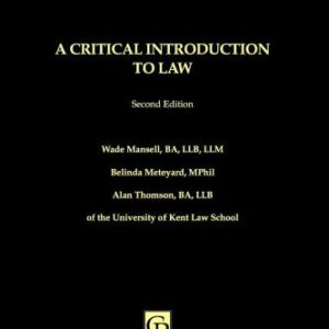 خرید و دانلود نسخه کامل کتاب A Critical Introduction To Law