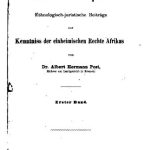 خرید و دانلود نسخه کامل کتاب Afrikanische Jurisprudenz : Ethnologisch-juristische Beiträge zur Kenntnis der einheimischen Rechte Afrikas