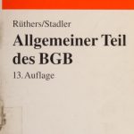 خرید و دانلود نسخه کامل کتاب Allgemeiner Teil des BGB