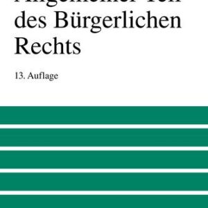 خرید و دانلود نسخه کامل کتاب Allgemeiner Teil des Bürgerlichen Rechts