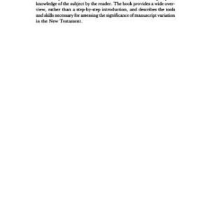 خرید و دانلود نسخه کامل کتاب An Introduction to New Testament Textual Criticism