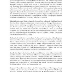 خرید و دانلود نسخه کامل کتاب Arbitration Law in America: A Critical Assessment