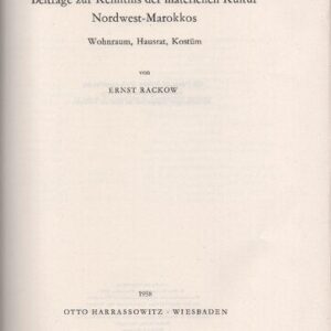 خرید و دانلود نسخه کامل کتاب Beiträge zur Kenntnis der materiellen Kultur Nordwest-Marokkos: Wohnraum, Hausrat, Kostüm