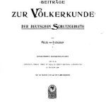 خرید و دانلود نسخه کامل کتاب Beiträge zur Völkerkunde der deutschen Schutzgebiete