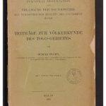 خرید و دانلود نسخه کامل کتاب Beiträge zur Völkerkunde des Togo-Gebiets
