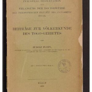 خرید و دانلود نسخه کامل کتاب Beiträge zur Völkerkunde des Togo-Gebiets