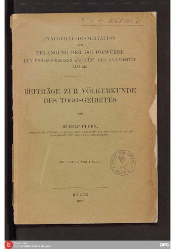 خرید و دانلود نسخه کامل کتاب Beiträge zur Völkerkunde des Togo-Gebiets_6907d7647b616.jpeg خرید و دانلود نسخه کامل کتاب Beiträge zur Völkerkunde des Togo-Gebiets