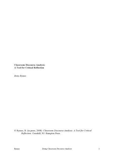 خرید و دانلود نسخه کامل کتاب Classroom Discourse Analysis: A Tool for Critical Reflection_6906a8455252c.jpeg خرید و دانلود نسخه کامل کتاب Classroom Discourse Analysis: A Tool for Critical Reflection