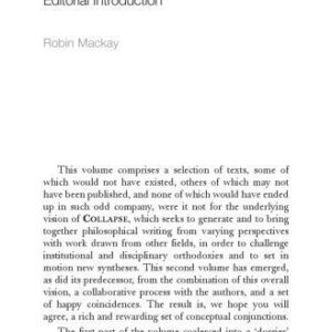 خرید و دانلود نسخه کامل کتاب Collapse: Philosophical Research and Development. Speculative Realism