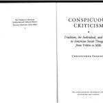 خرید و دانلود نسخه کامل کتاب Conspicuous Criticism: Tradition, the Individual, and Culture In Modern American Social Thought
