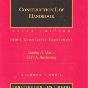 خرید و دانلود نسخه کامل کتاب Construction Law Handbook 2019-1 Cumulative Supplement – Volumes 1 and 2, Third Edition