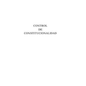 خرید و دانلود نسخه کامل کتاب Control de constitucionalidad