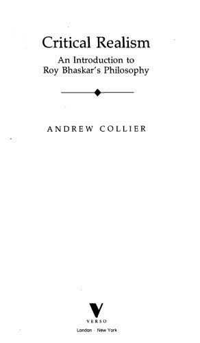 خرید و دانلود نسخه کامل کتاب Critical Realism: An Introduction to Roy Bhaskar’s Philosophy_6906884336134.jpeg خرید و دانلود نسخه کامل کتاب Critical Realism: An Introduction to Roy Bhaskar’s Philosophy