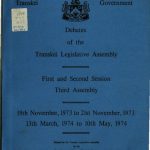 خرید و دانلود نسخه کامل کتاب Debates of the Transkei Legislative Assembly. First and Second Session. Third Assembly. 19th November, 1973 to 21st November, 1973. 13th March, 1974 to 10th May, 1974
