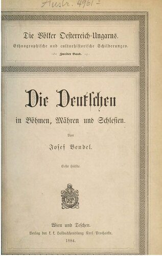 خرید و دانلود نسخه کامل کتاب Die Deutschen in Böhmen, Mähren und Schlesien_6907f64f3d591.jpeg خرید و دانلود نسخه کامل کتاب Die Deutschen in Böhmen, Mähren und Schlesien