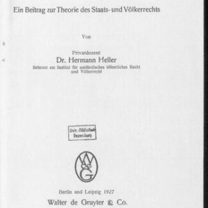 خرید و دانلود نسخه کامل کتاب Die Souveränität: Ein Beitrag zur Theorie des Staats- und Völkerrechts
