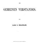 خرید و دانلود نسخه کامل کتاب Die Vorurtheile des gemeinen Verstandes