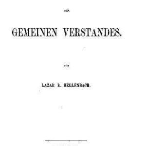 خرید و دانلود نسخه کامل کتاب Die Vorurtheile des gemeinen Verstandes
