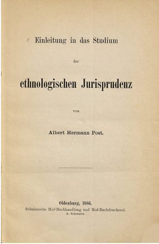خرید و دانلود نسخه کامل کتاب Einleitung in das Studium der ethnologischen Jurisprudenz_69070814b7dbf.jpeg خرید و دانلود نسخه کامل کتاب Einleitung in das Studium der ethnologischen Jurisprudenz