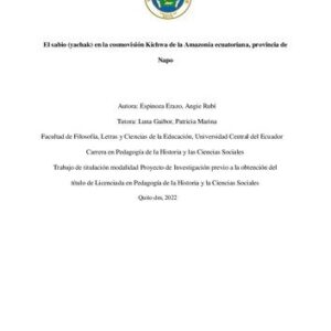 خرید و دانلود نسخه کامل کتاب El sabio (yachak) en la cosmovisión Kichwa de la Amazonía ecuatoriana, provincia de Napo