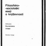 خرید و دانلود نسخه کامل کتاب Filozofsko-sociološki eseji о književnosti