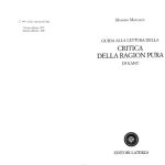 خرید و دانلود نسخه کامل کتاب Guida alla lettura della Critica della ragion pura di Kant