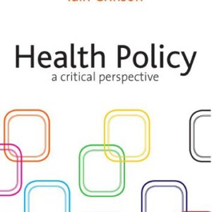 خرید و دانلود نسخه کامل کتاب Health Policy: A Critical Perspective
