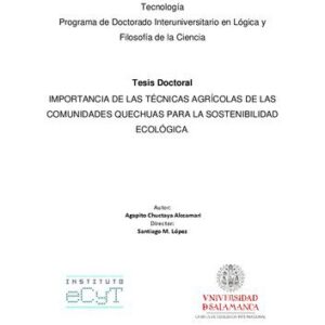 خرید و دانلود نسخه کامل کتاب Importancia de las técnicas agrícolas de las comunidades quechuas para las sostenibilidad ecológica