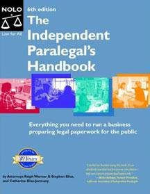 خرید و دانلود نسخه کامل کتاب Independent Paralegal’s Handbook: How to Provide Legal Services Without Becoming a Lawyer; 6th Edition