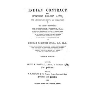 خرید و دانلود نسخه کامل کتاب Indian Contract and Specific Relief Acts