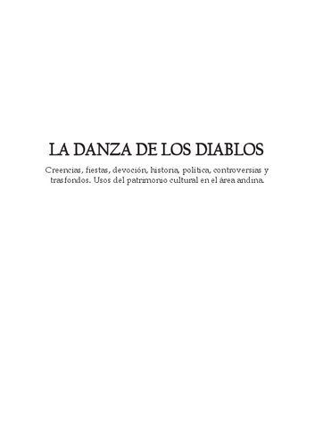 خرید و دانلود نسخه کامل کتاب La danza de los diablos. Creencias, fiestas, devoción, historia, política, controversias y trasfondos. Usos del patrimonio cultural en el área andina_6907ed83df32e.jpeg خرید و دانلود نسخه کامل کتاب La danza de los diablos. Creencias, fiestas, devoción, historia, política, controversias y trasfondos. Usos del patrimonio cultural en el área andina