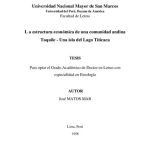 خرید و دانلود نسخه کامل کتاب La estructura económica de una comunidad andina: Taquile – Una isla del Lago Titicaca (Puno, Perú)