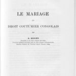 خرید و دانلود نسخه کامل کتاب Le mariage en droit coutumier congolais