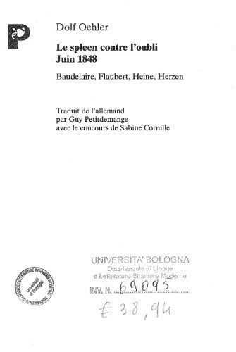 خرید و دانلود نسخه کامل کتاب Le Spleen contre l’oubli, juin 1848 : Baudelaire, Flaubert, Heine, Herzen_6906578fa4037.jpeg خرید و دانلود نسخه کامل کتاب Le Spleen contre l’oubli, juin 1848 : Baudelaire, Flaubert, Heine, Herzen